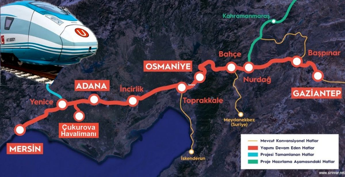 Hızlı Trenle Gaziantep-Mersin Arası 4 ...