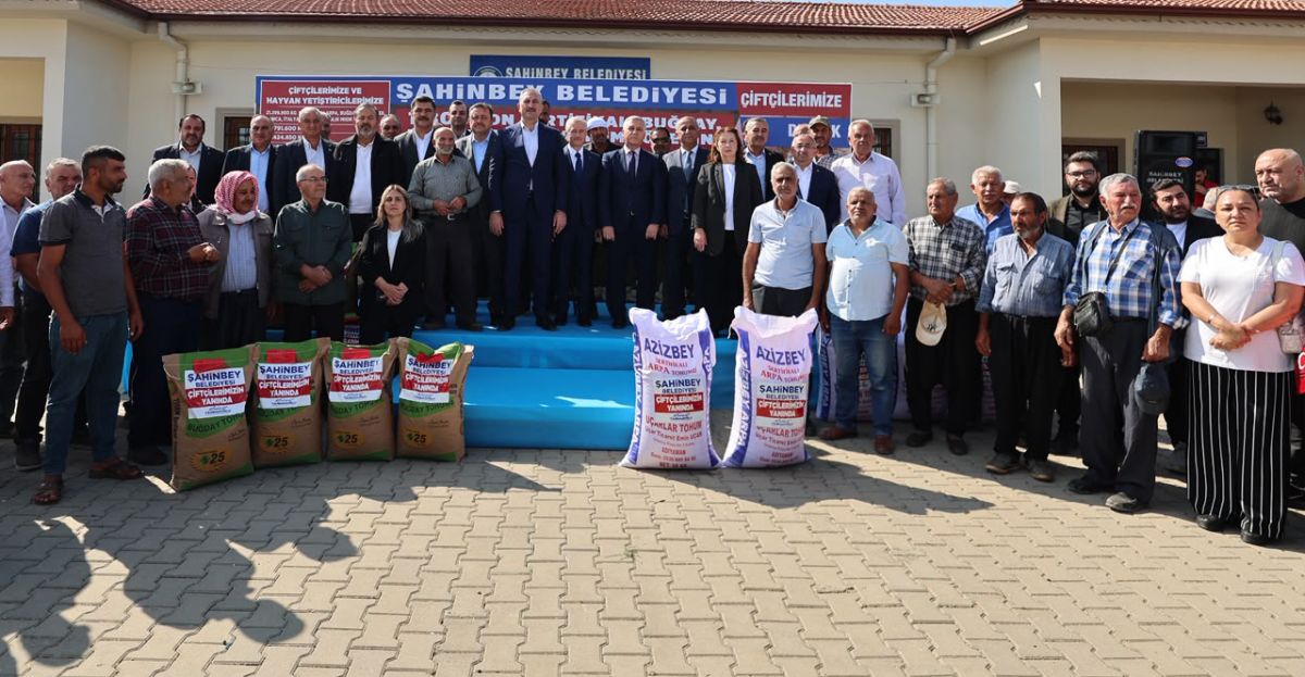 Şahinbey’de Çiftçiye Tohum, Gübre, Fide ...