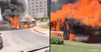 Gaziantep'te Korkulu Anlar; Seyir Halindeki Otobüs Yandı
